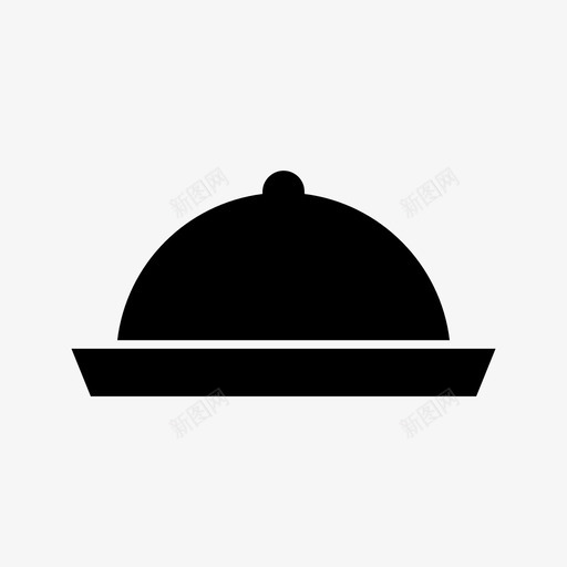 托盘烹饪食物图标svg_新图网 https://ixintu.com 托盘 烹饪 金属 食物 餐厅