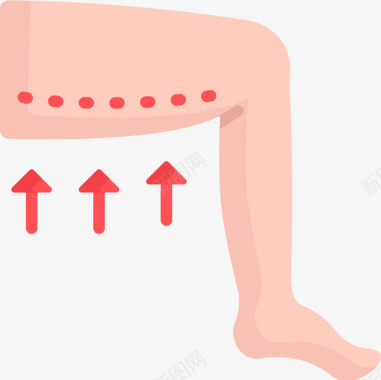 腿部整形手术4扁平图标图标