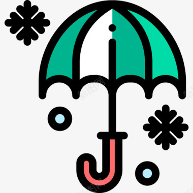 雨伞冬装9线纹颜色图标图标