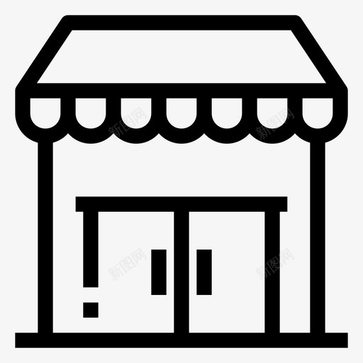 商店建筑商业图标svg_新图网 https://ixintu.com 商业 商店 建筑 营销 购物 超市