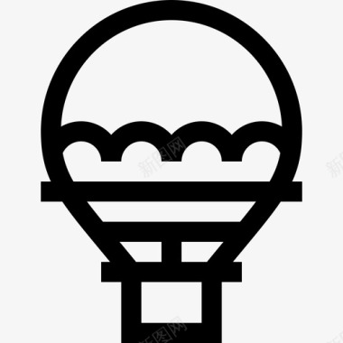热气球马戏团47直线型图标图标