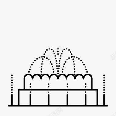 蒙特朱克魔法喷泉巴塞罗那图标图标