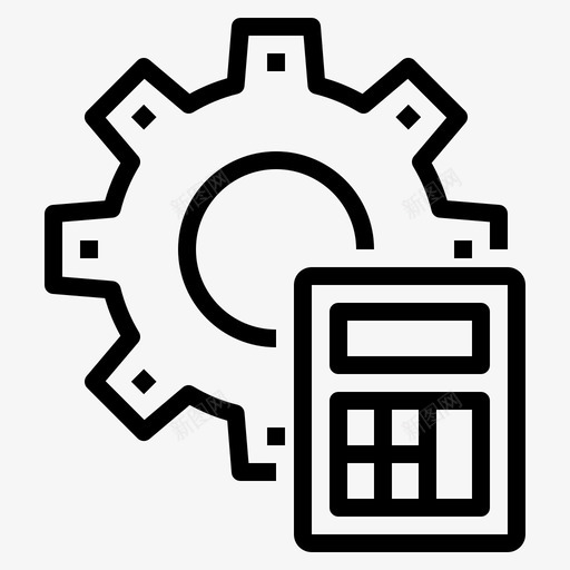 计算器工程56线性图标svg_新图网 https://ixintu.com 工程56 线性 计算器