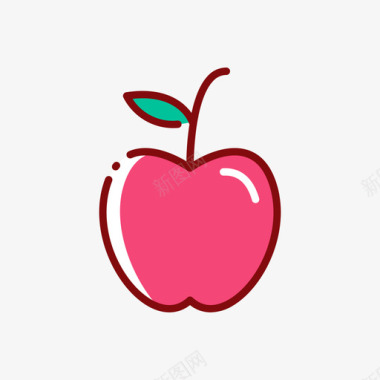 苹果糖果和糖果8线性颜色图标图标
