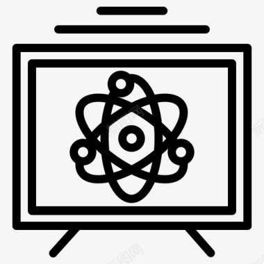 演示科学100线性图标图标