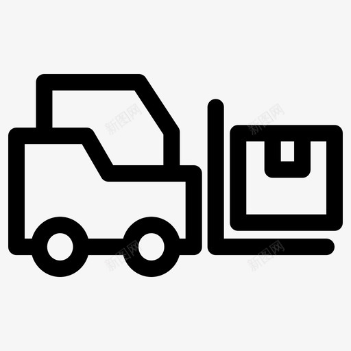 叉车产品运输图标svg_新图网 https://ixintu.com 交货 产品 仓库 卡车 叉车 物流 运输