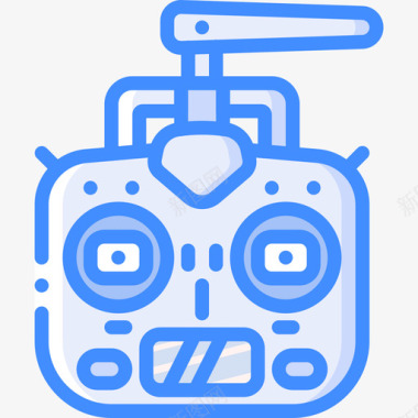 遥控器无人机技术8蓝色图标图标