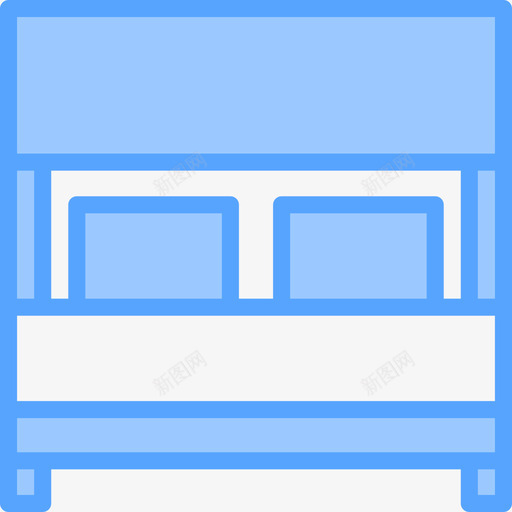 家具卧室10蓝色图标svg_新图网 https://ixintu.com 卧室 家具 蓝色