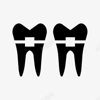 口腔牙套牙科图标图标