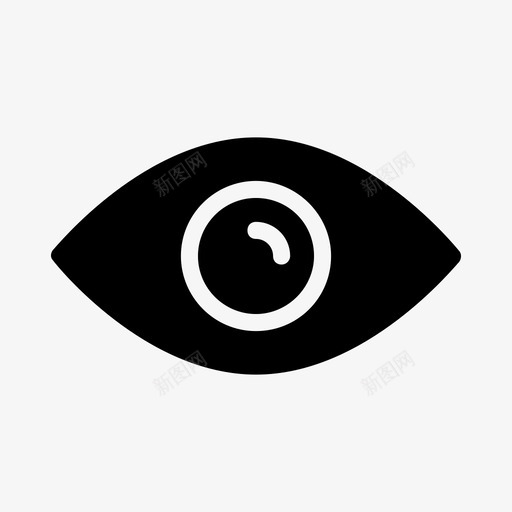 眼睛眼球看图标svg_新图网 https://ixintu.com 看 眼球 眼睛 走线和字形