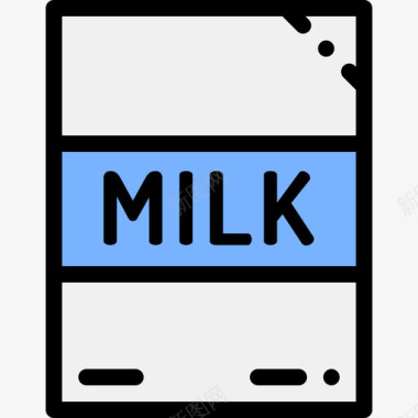 牛奶营养6原色图标图标