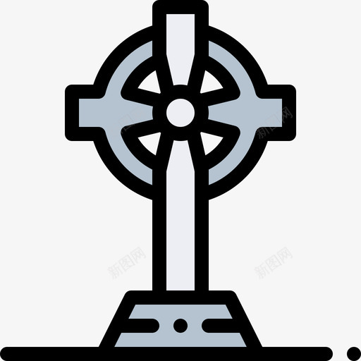 凯尔特人十字架葬礼15直线颜色图标svg_新图网 https://ixintu.com 凯尔特 十字架 直线 葬礼 颜色