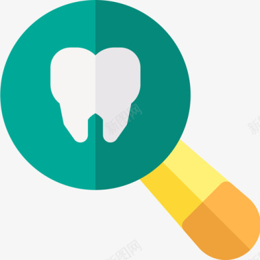 搜索牙医32扁平图标图标