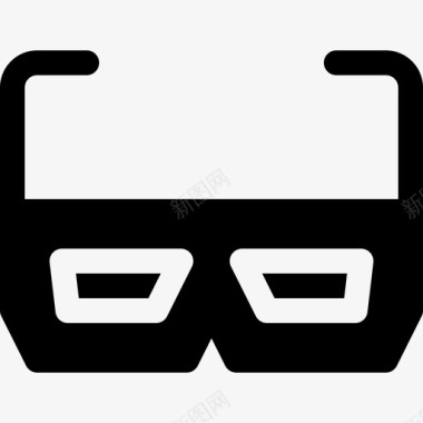 填充眼镜3d显示图标图标