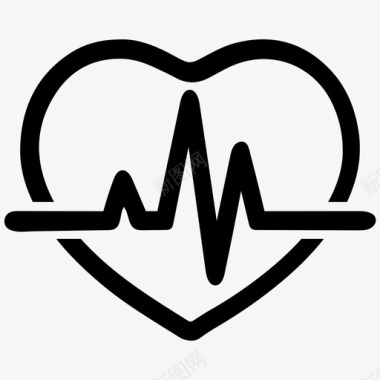 脉搏健康心脏图标图标