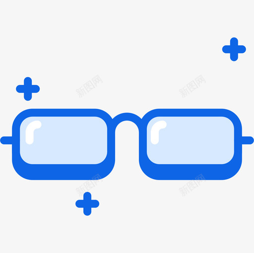 眼镜教育181蓝色图标svg_新图网 https://ixintu.com 教育 眼镜 蓝色