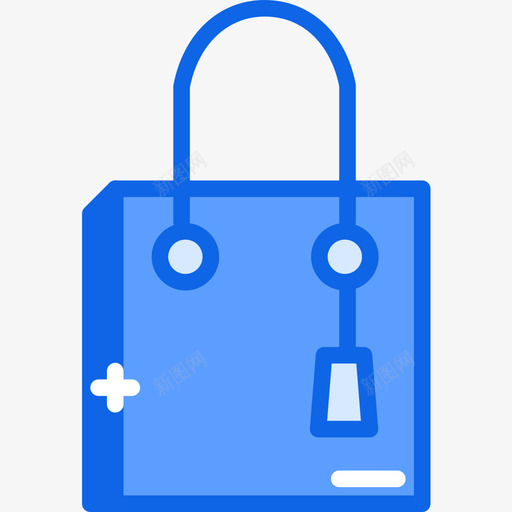 购物袋时尚5蓝色图标svg_新图网 https://ixintu.com 时尚 蓝色 购物袋
