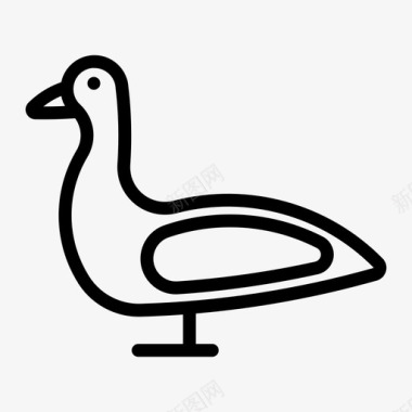 野鸭动物水鸟图标图标