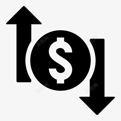 转账银行转账美元图标svg_新图网 https://ixintu.com 美元 美元汇率 货币兑换 转账 金融投资 银行转账