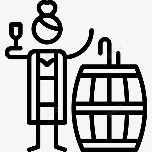酒桶41号酒吧直线型图标svg_新图网 https://ixintu.com 41号 直线 线型 酒吧 酒桶