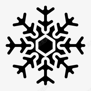 雪花天气210固体图标图标