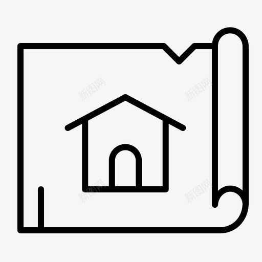 建筑房屋地图图标svg_新图网 https://ixintu.com 地图 建筑 建筑常规轮廓 房屋