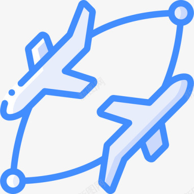 95号机场航班蓝色图标图标