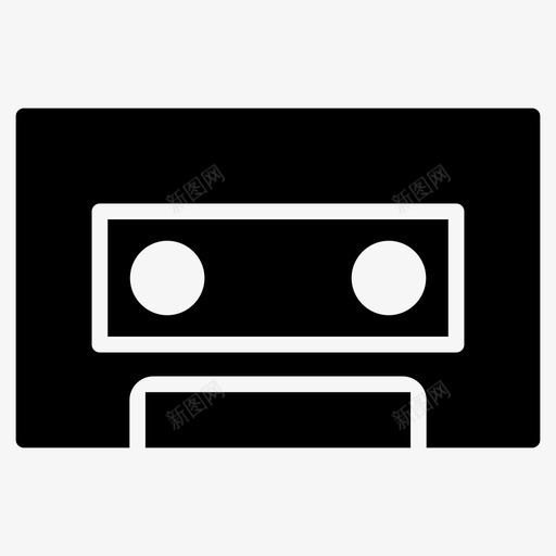 磁带音频盒式磁带图标svg_新图网 https://ixintu.com 基本 字形 技术 盒式 磁带 设置 音乐 音频