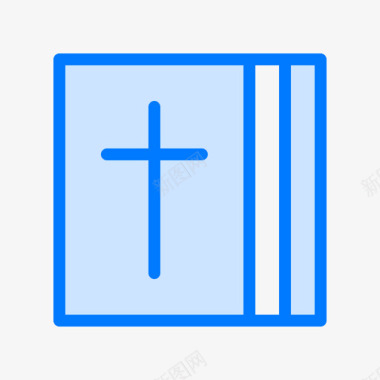 圣经复活节52蓝色图标图标