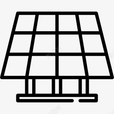 太阳能电池板智能农场15线性图标图标