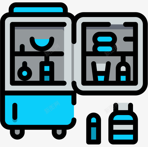冰箱家用电子4线性颜色图标svg_新图网 https://ixintu.com 冰箱 家用电子 线性 颜色