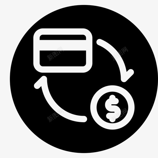 兑换货币卡硬币图标svg_新图网 https://ixintu.com 信用卡 兑换 商店 支付 硬币 美元 货币