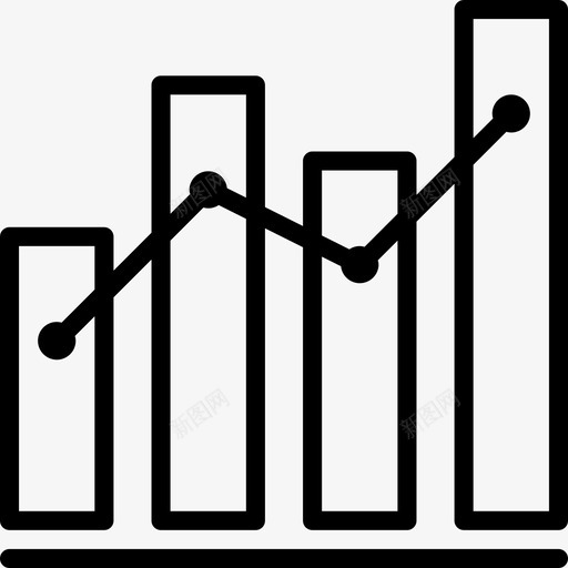 生长图表轮廓图标svg_新图网 https://ixintu.com 图表 生长 轮廓