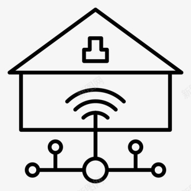 家庭物联网网络图标图标