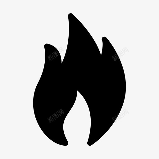 火焰燃烧火图标svg_新图网 https://ixintu.com 火 火焰 热 燃烧 生态线雕文图标 自然
