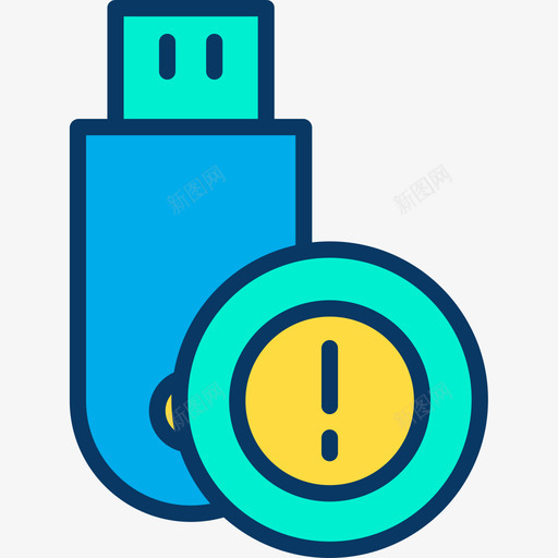 Pendrive网络安全11线性颜色图标svg_新图网 https://ixintu.com Pendrive 线性颜色 网络安全11