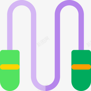 跳绳27号健身房平坦图标图标