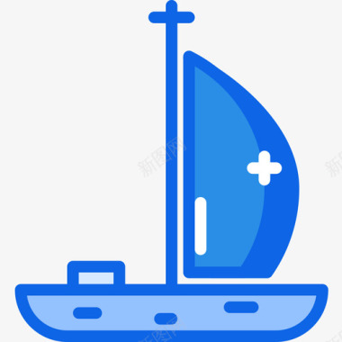 船旅行191蓝色图标图标