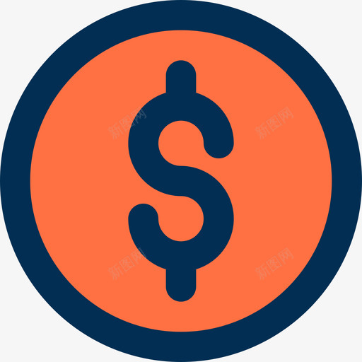 硬币经典游戏线性颜色图标svg_新图网 https://ixintu.com 硬币 线性 经典游戏 颜色