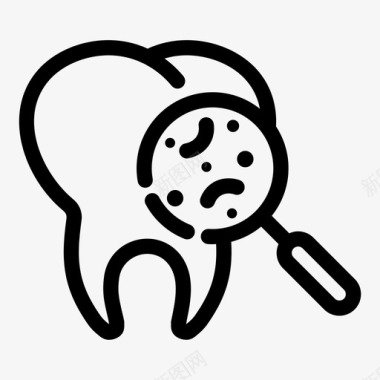 牙科细菌牙医图标图标