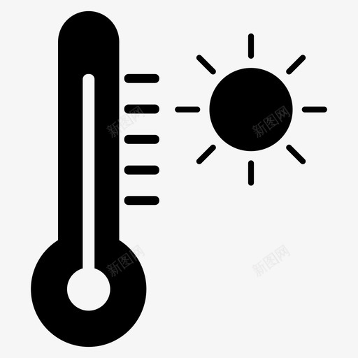 温度高温阳光图标svg_新图网 https://ixintu.com 温度 温度计 阳光 高温