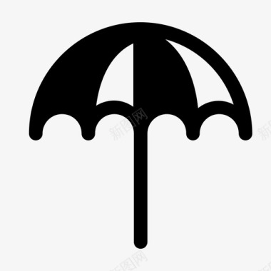 伞银行保护图标图标