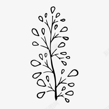 植物树枝花图标图标