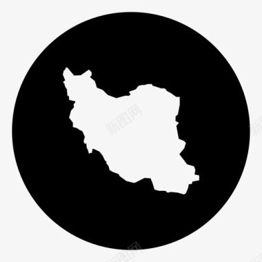 伊朗地图国家中东图标图标