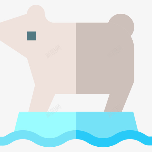 北极熊气候变化9平坦图标svg_新图网 https://ixintu.com 北极熊 平坦 气候变化