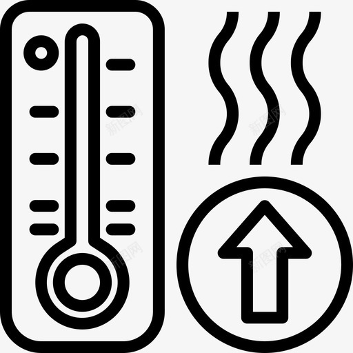 温度计生态学177线性图标svg_新图网 https://ixintu.com 温度计 生态学 线性