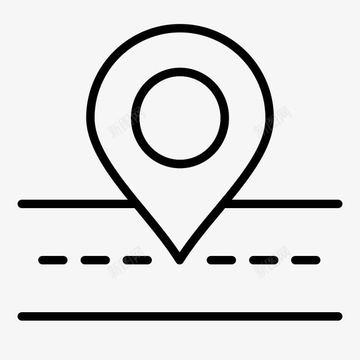 道路位置地图图标svg_新图网 https://ixintu.com 一般 位置 地图 轮廓 道路