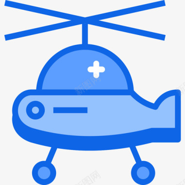 直升机婴儿75蓝色图标图标