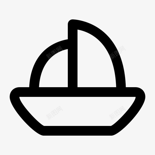 帆船海船图标svg_新图网 https://ixintu.com 夏天 夏季时间 帆船 旅行 海 船
