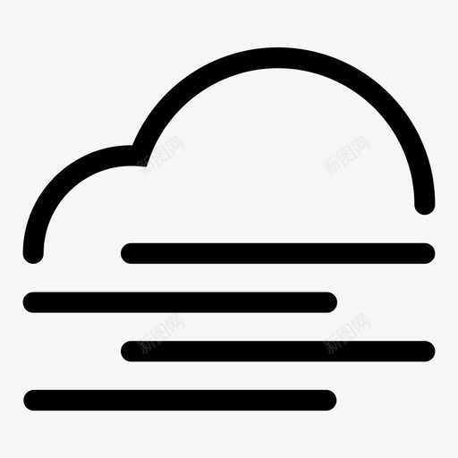 云和雾天气图标设置svg_新图网 https://ixintu.com 云和雾 天气图标设置